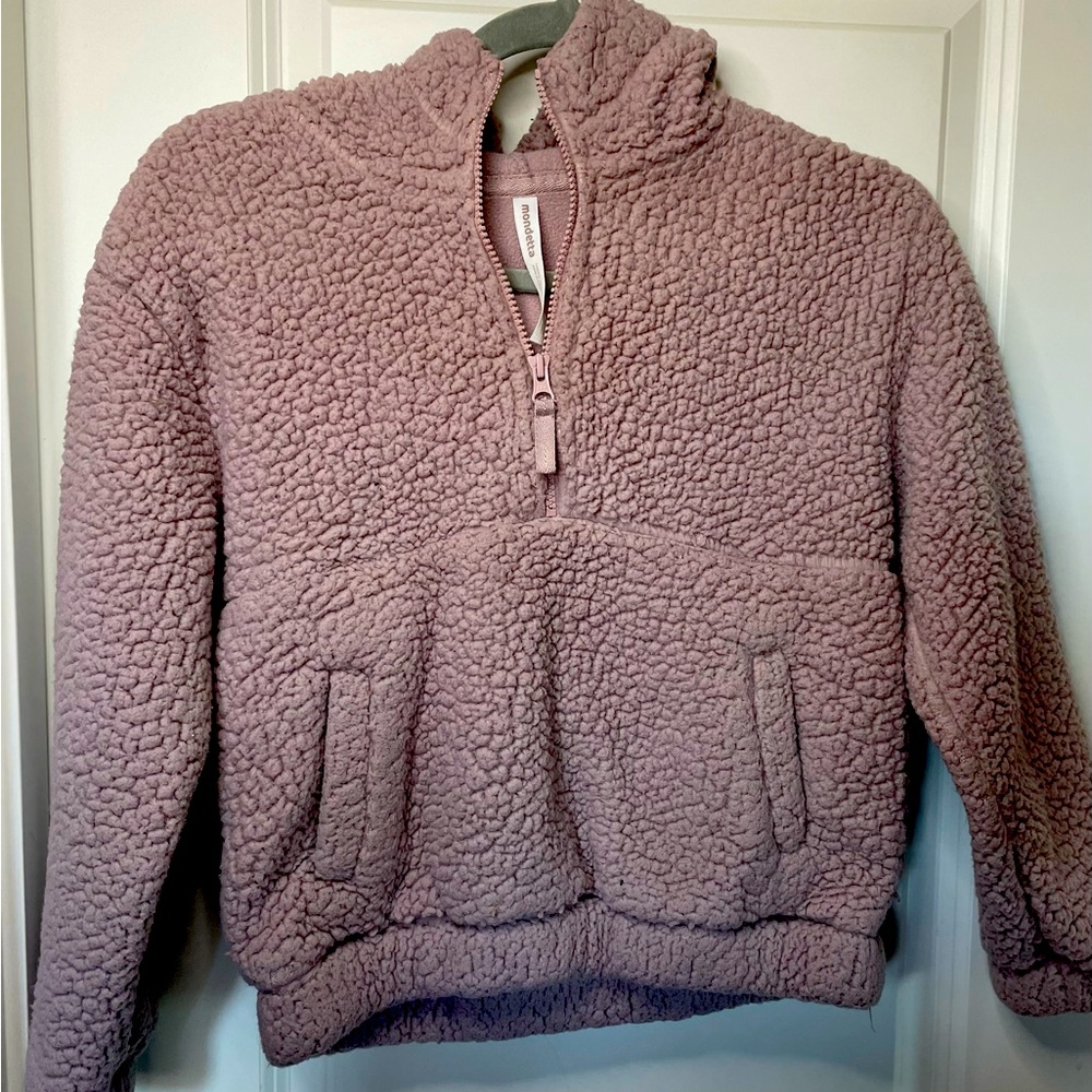 Sherpa/Fleece super warm kids / preteen hoodie - lavender